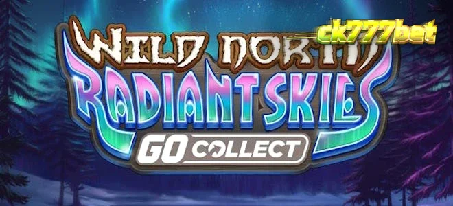 Cenário ártico com luzes do norte e elementos do jogo Wild North Radiant Skies GO Collect
